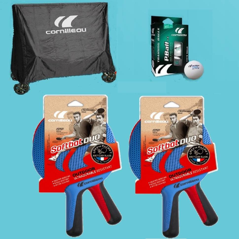 Набор для Настольного тенниса Family pack outdoor 4 ракетки, 6 мячей, 1 чехол для стола