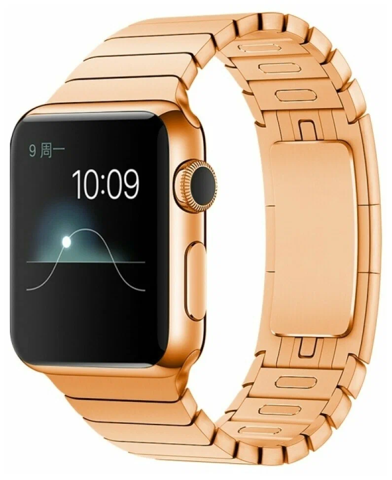 

Ремешок блоковый из нержавеющей стали для Apple Watch 38/40мм (2), розовое золото