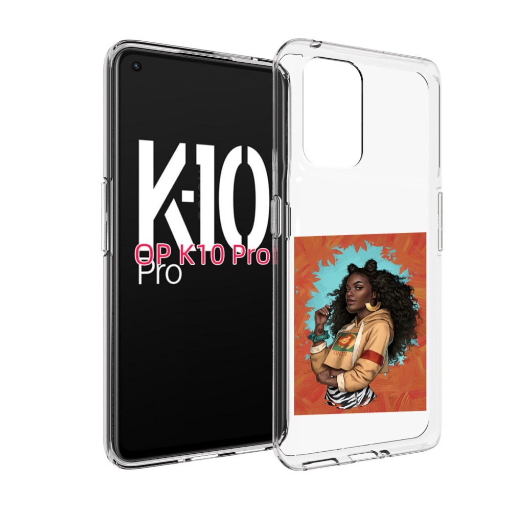 

Чехол MyPads темная-девушка женский для OPPO K10 Pro, Прозрачный, Tocco