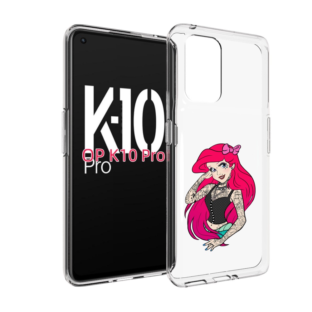 

Чехол MyPads татуированная-принцесса женский для OPPO K10 Pro, Прозрачный, Tocco