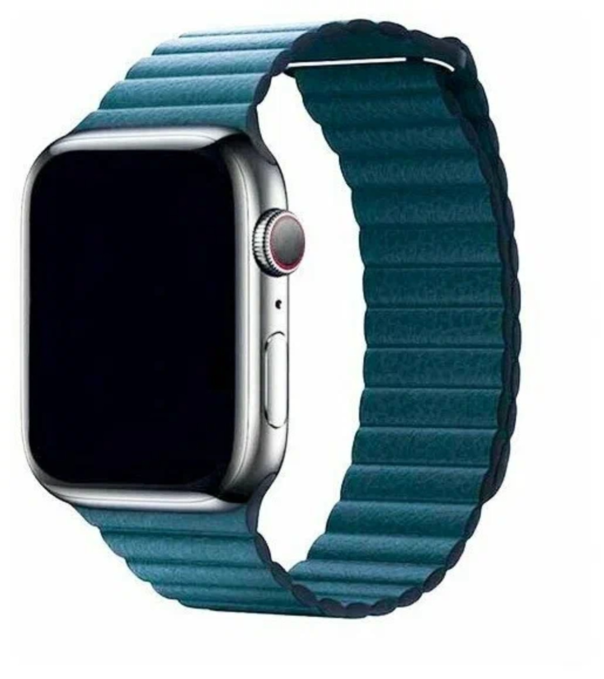 

Ремешок кожаный для Apple Watch 38/40мм (9), бирюзовый, на магните