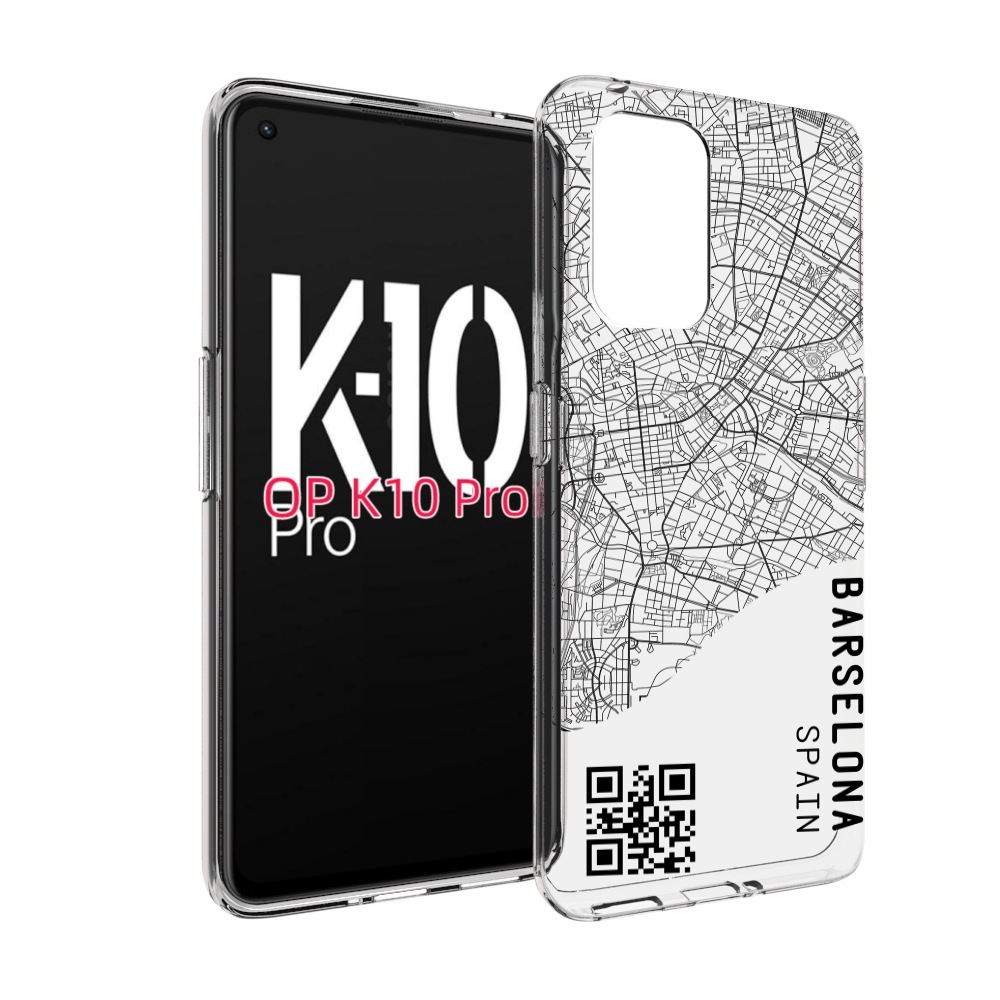 

Чехол MyPads схема-барселона для OPPO K10 Pro, Прозрачный, Tocco