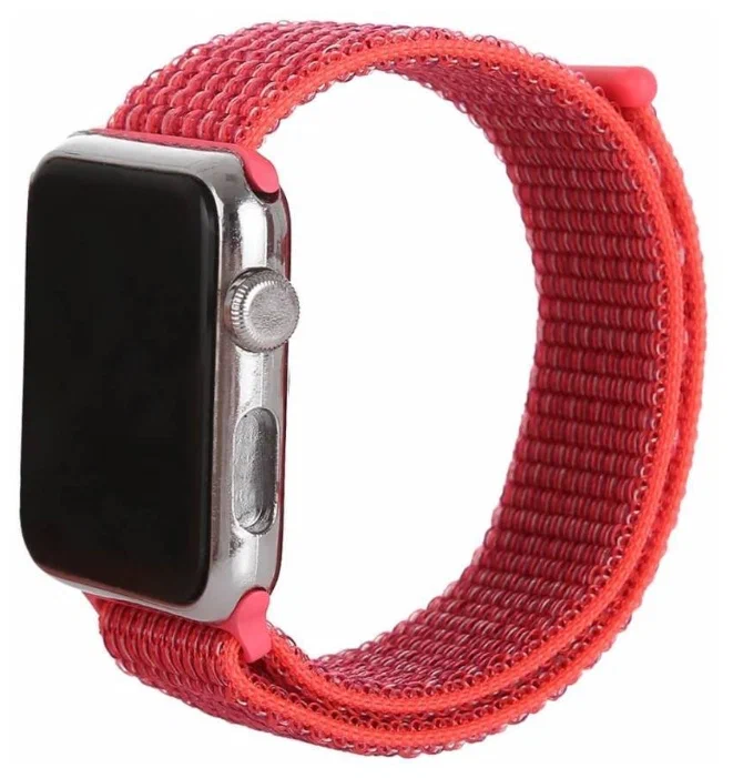 

Ремешок нейлоновый для Apple Watch 38/40мм (8), красный, на липучке