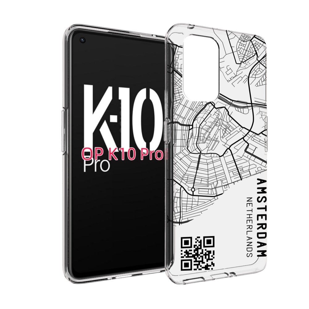 

Чехол MyPads схема-амстердам для OPPO K10 Pro, Прозрачный, Tocco