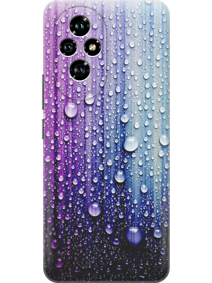

Силиконовый чехол на Honor 200 с принтом "Капли на голубом", Прозрачный;голубой;фиолетовый, 783978441