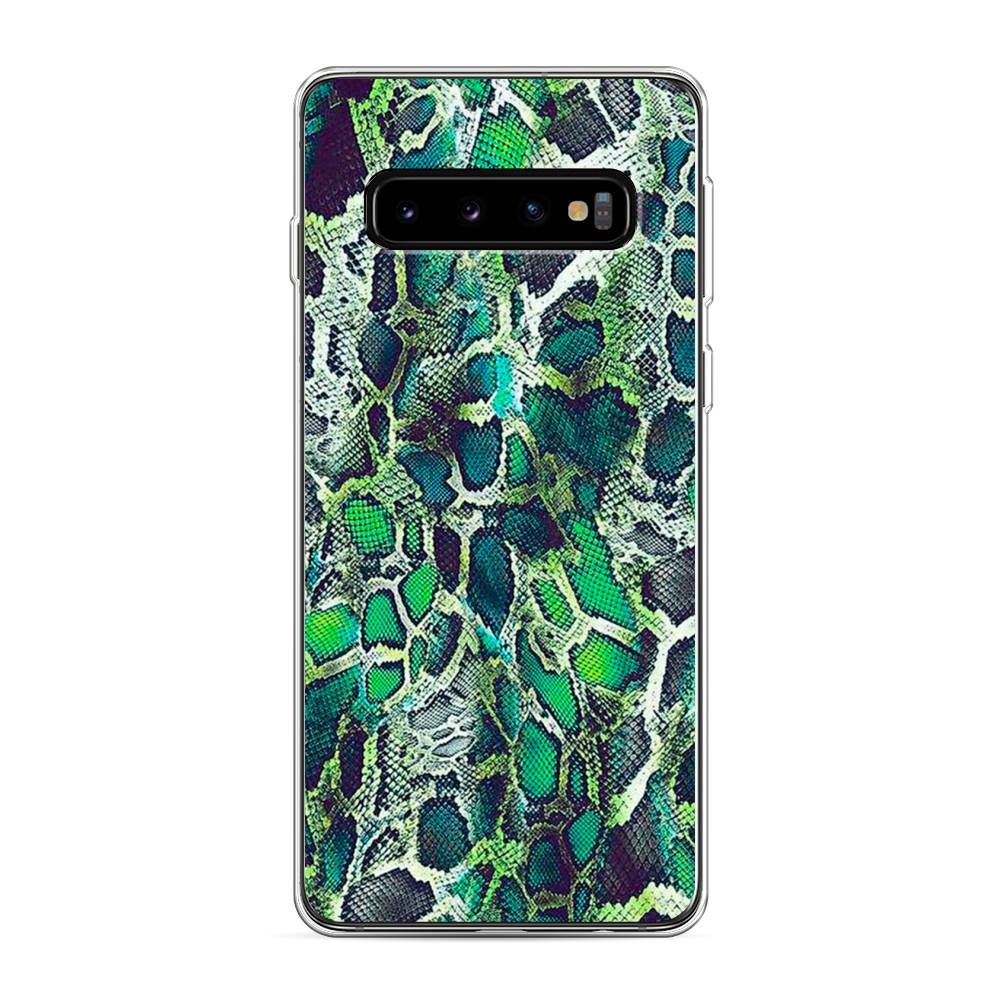 

Чехол Awog на Samsung Galaxy S10 "Зеленая кожа змеи", Разноцветный, 27050-3