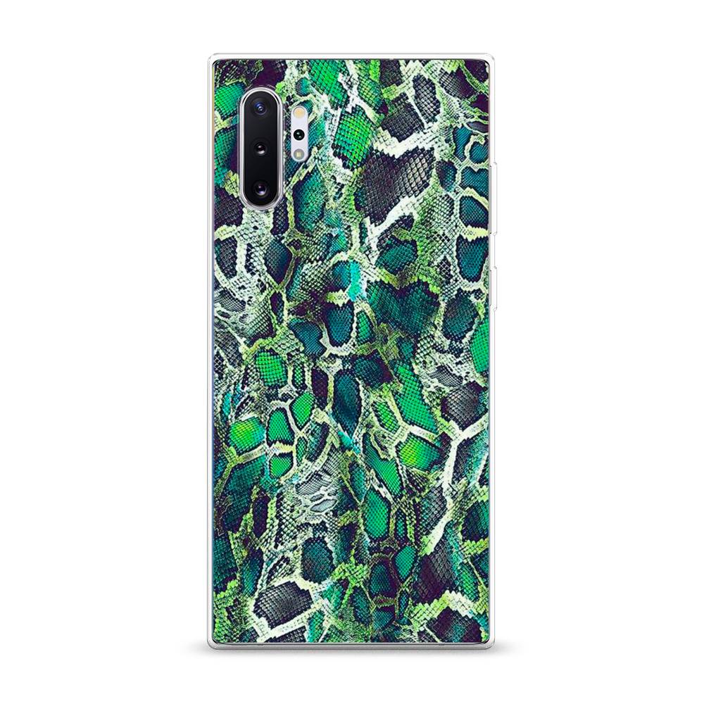 

Чехол Awog на Samsung Galaxy Note 10 Plus "Зеленая кожа змеи", Разноцветный, 28550-3