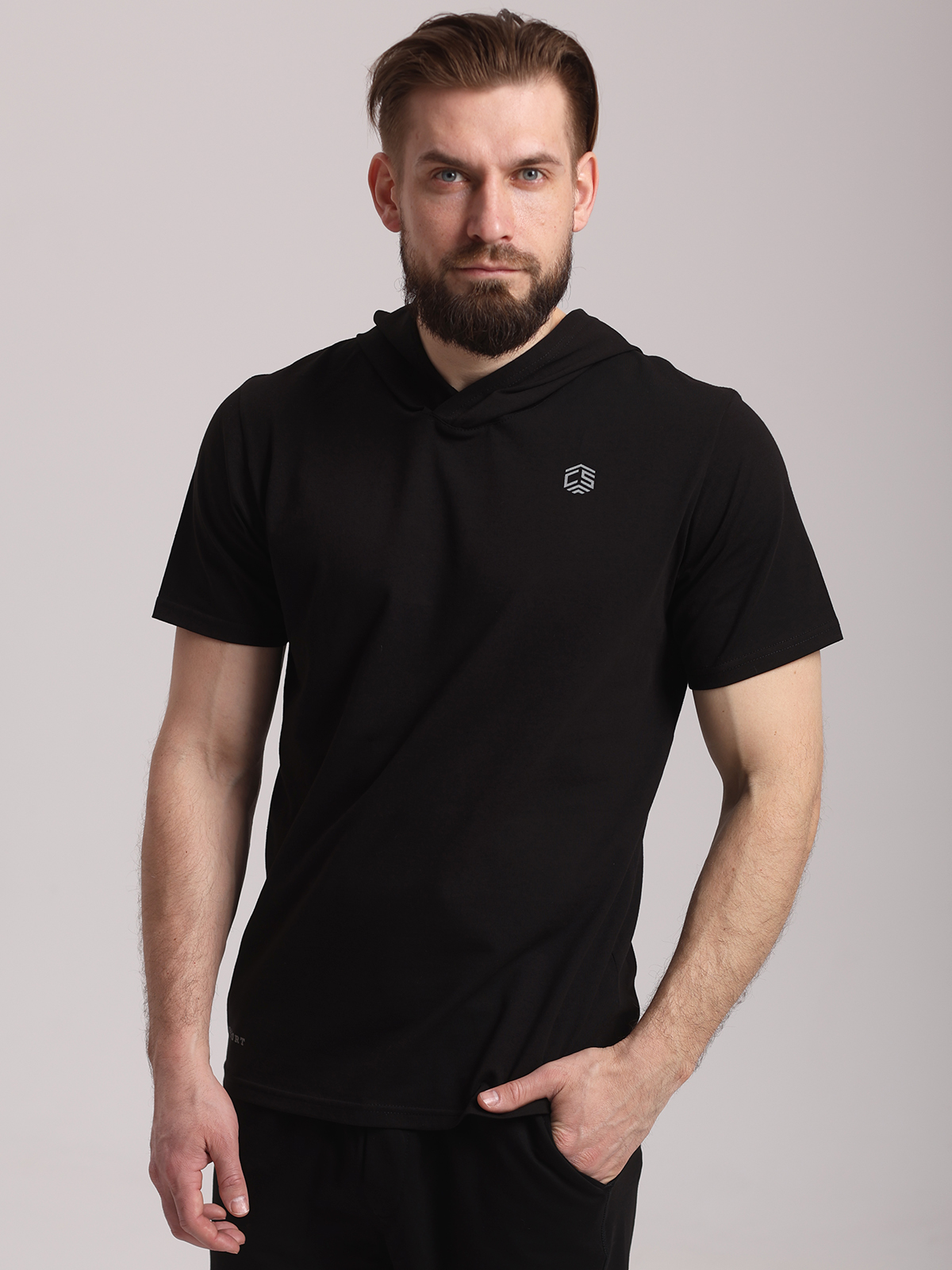 

Футболка мужская CROSSSPORT Фмк-040 черная 46 RU, Черный, Фмк-040