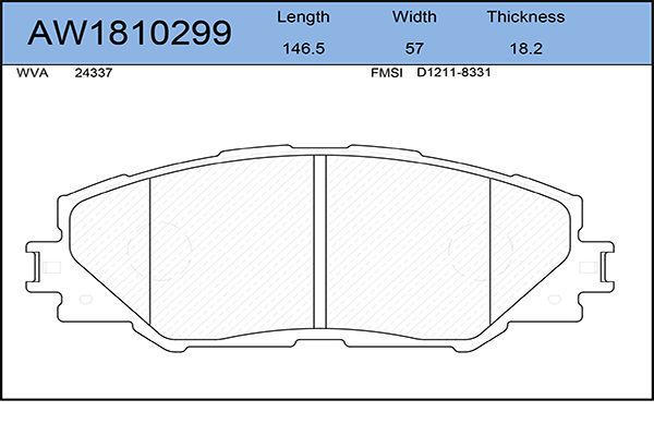 

Тормозные колодки AywiParts дисковые AW1810299