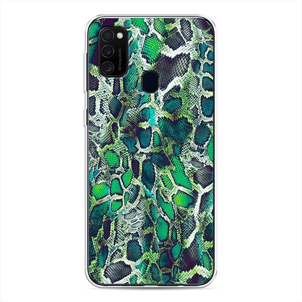 

Чехол Awog на Samsung Galaxy M21/M30s "Зеленая кожа змеи", Разноцветный, 29750-3