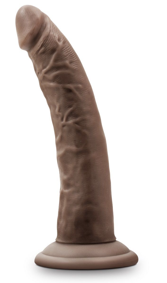 фото Коричневый фаллоимитатор 7 inch cock with suction cup - 19 см. blush novelties