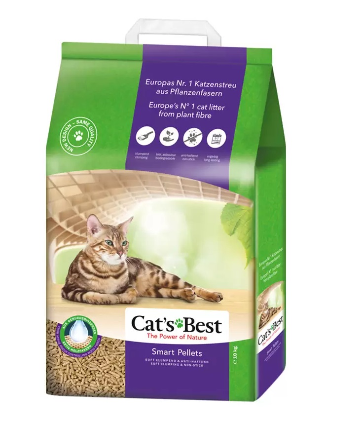 Наполнитель для туалета кошек Cat's Best Smart Pellets древесно-комкующийся 4 шт по 20 л