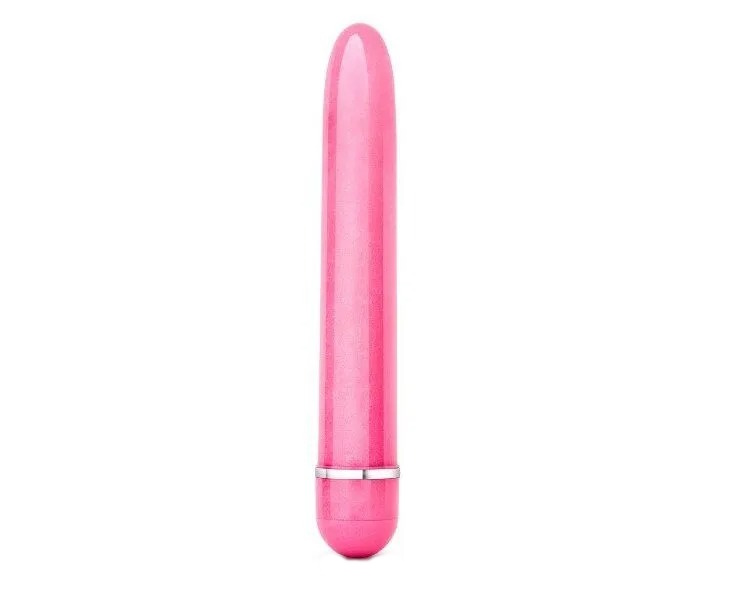 фото Розовый тонкий классический вибратор slimline vibe - 17,8 см. blush novelties