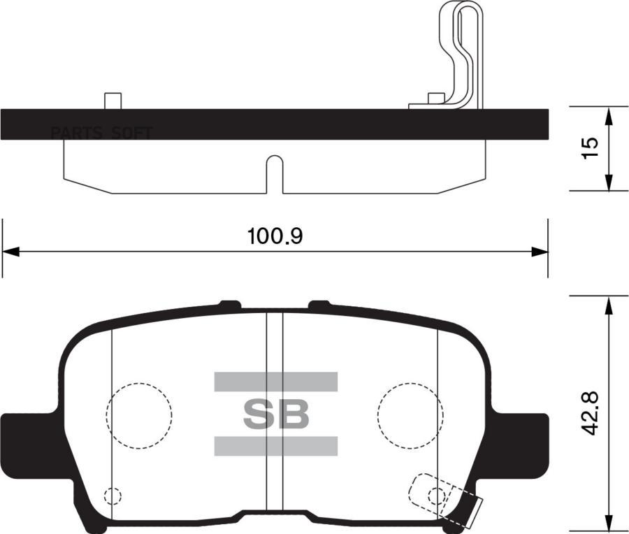 

Тормозные колодки Sangsin brake задние дисковые SP1371