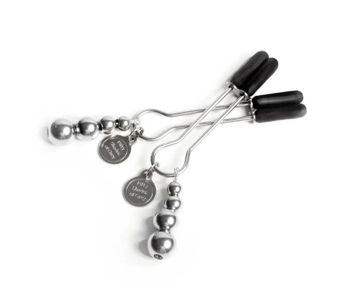 фото Металлические зажимы на соски adjustable nipple clamps fifty shades of grey