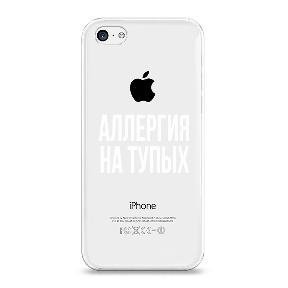 

Чехол Awog на Apple iPhone 5C / Айфон 5C "Аллергия на тупых", Разноцветный, 10250-6