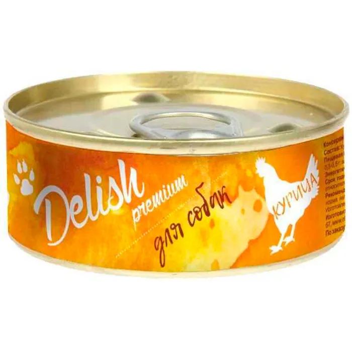 фото Влажный корм для собак delish premium, курица, 24шт, 100г