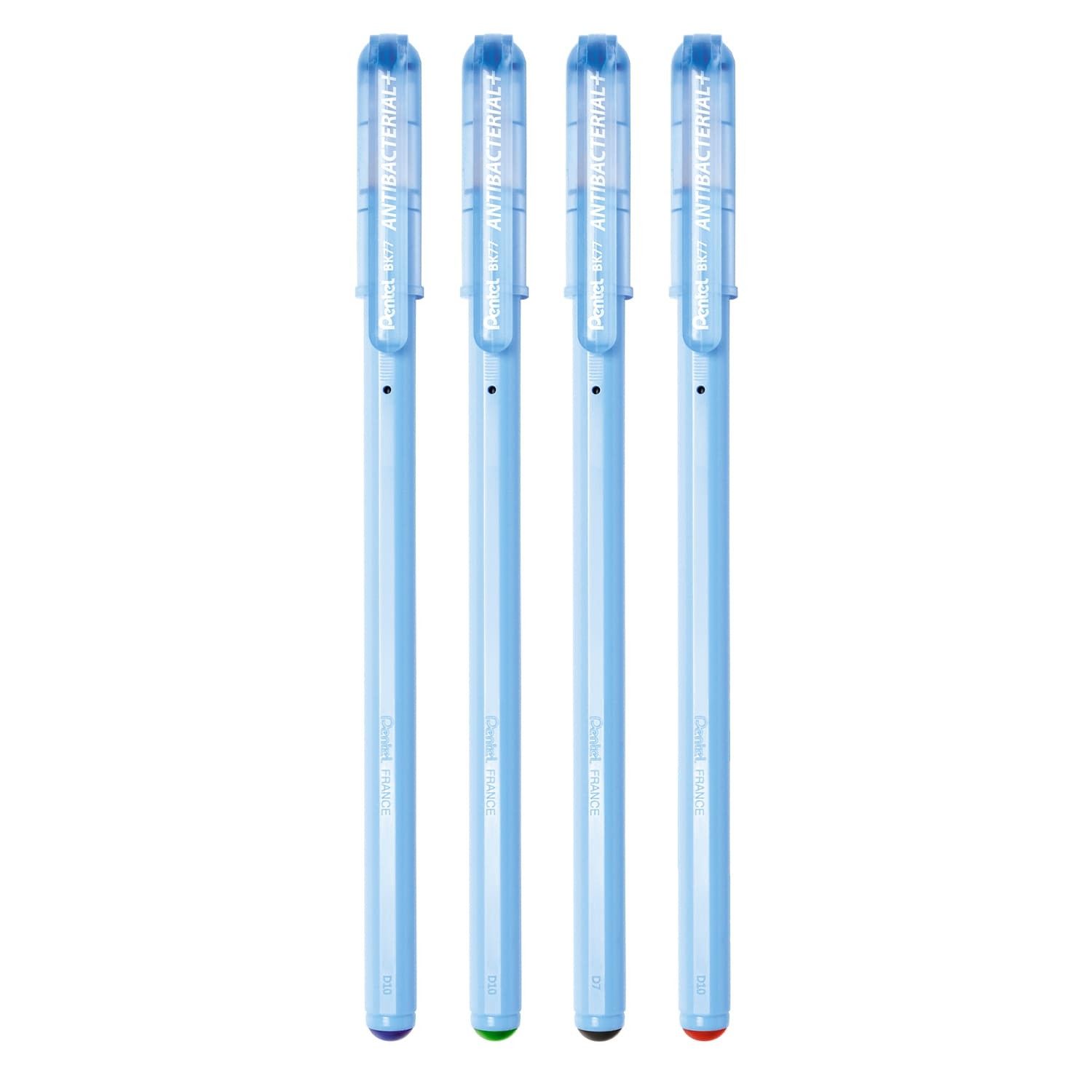 

Ручки набор 4 шт. Pentel шариковые Antibacterial+ d 0.7 мм PBK77AB-4, PBK77AB-4