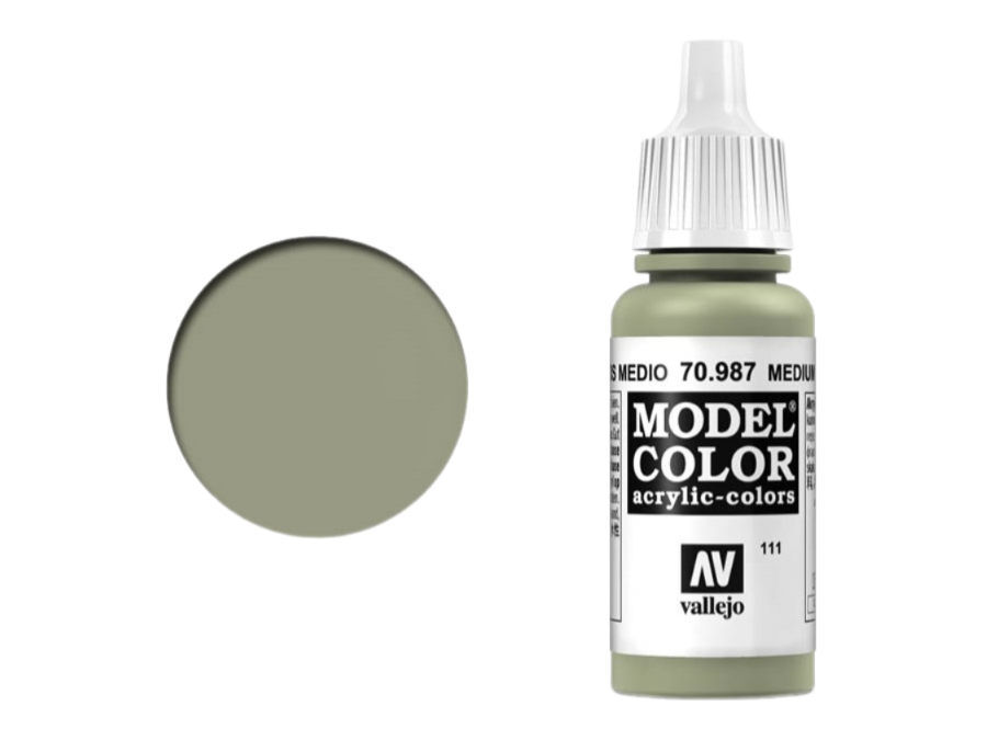 

Краска акриловая Vallejo Model Color Серый средний