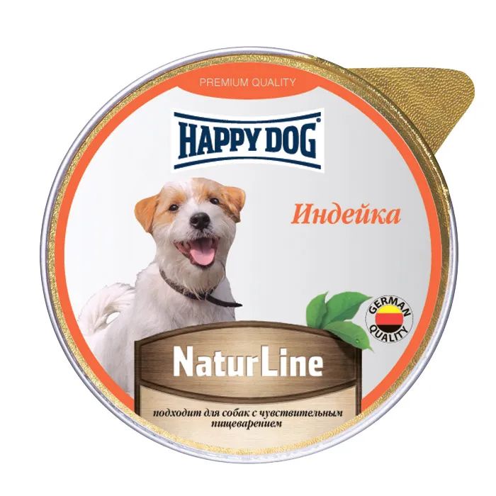 фото Влажный корм для собак happy dog natur line, индейка, 10шт, 125г