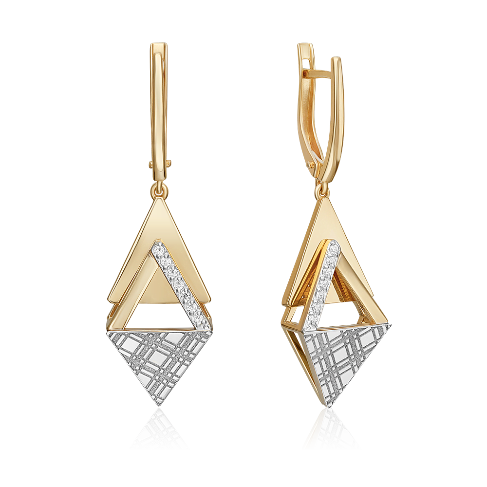 

Серьги подвески из золота PLATINA jewelry 02-5186-00-401-1121, фианит, 02-5186-00-401-1121