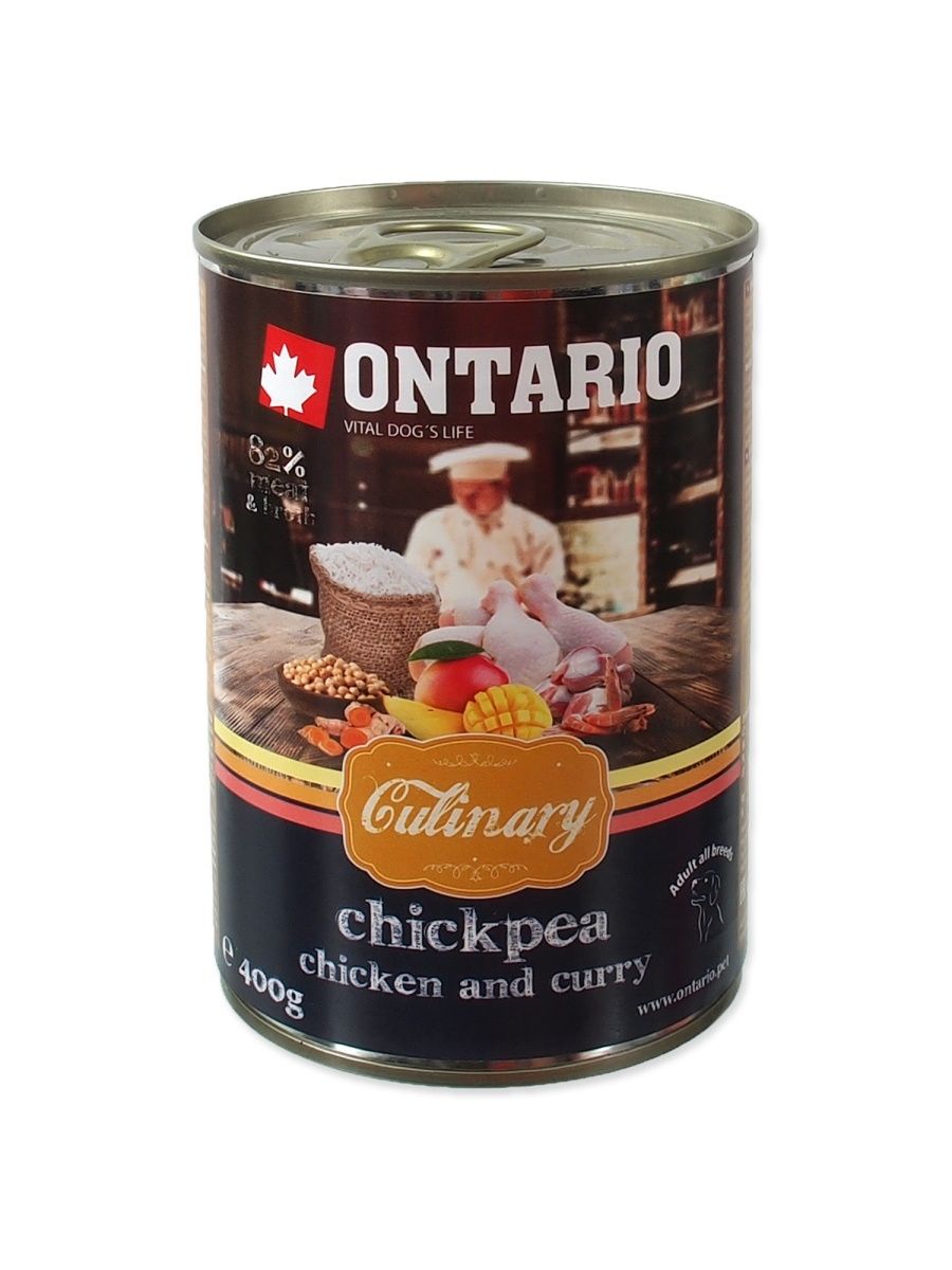 фото Влажный корм для собак ontario culinary, курица, 6шт, 400г