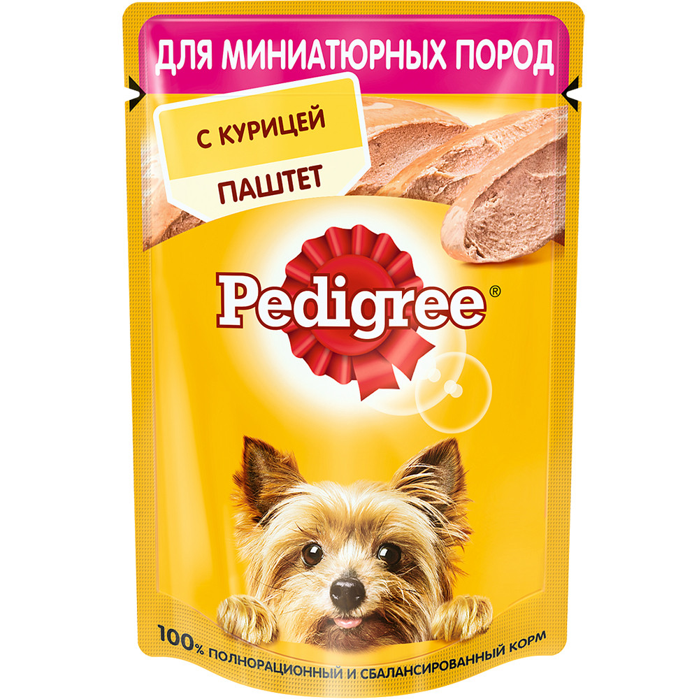 фото Влажный корм для собак pedigree для миниатюрных пород , курица, 80г