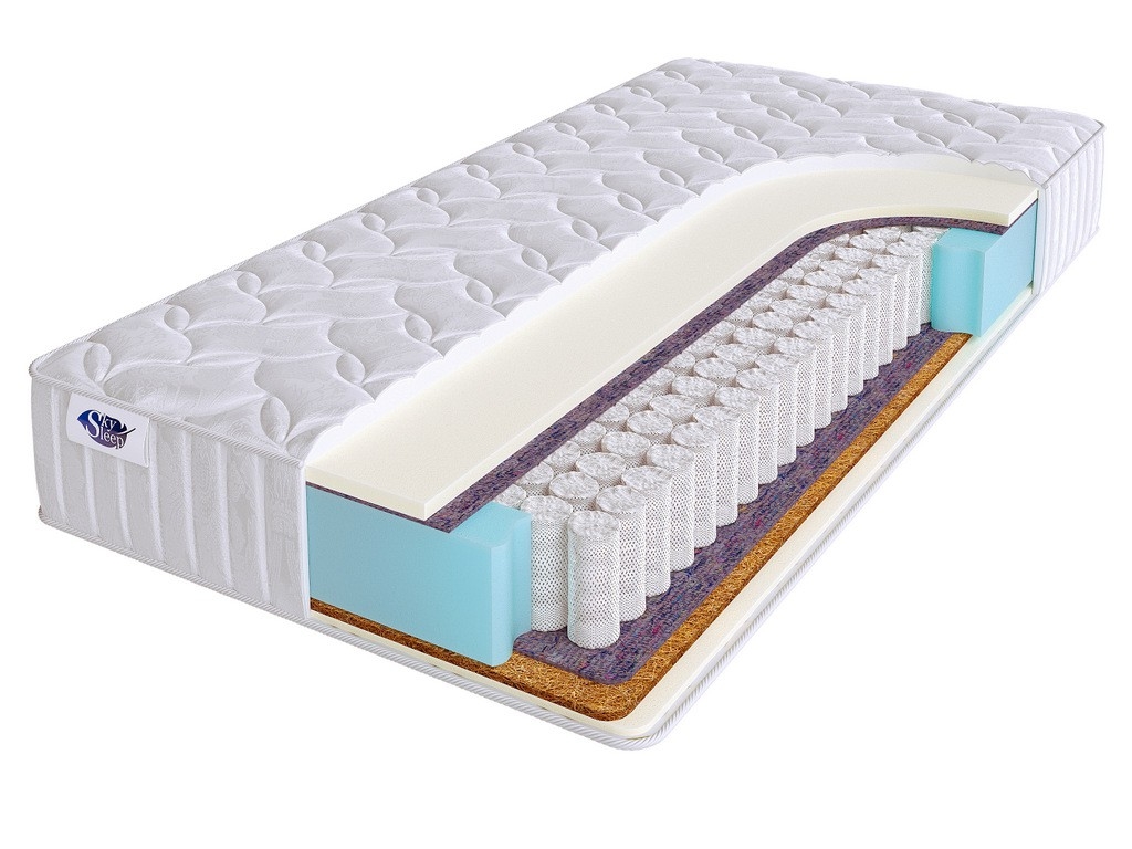 

Матрас SkySleep Like 4 S500 90х195, Бежевый;белый;серый;серебристый, Like 4 S500