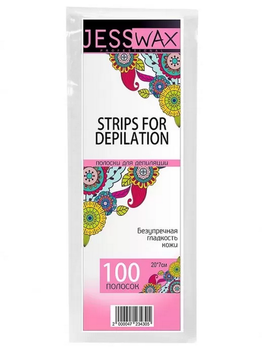 

Полоски для депиляции JessNail 100 шт упак 20*7 см JessWax, 2583