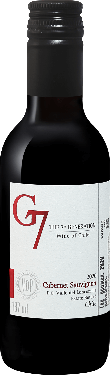 

Вино G7 Cabernet Sauvignon Loncomilla Valley DO Vina del Pedregal 2021 187 мл