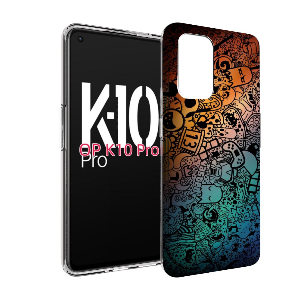 

Чехол MyPads стикеты в тени для OPPO K10 Pro, Прозрачный, Tocco