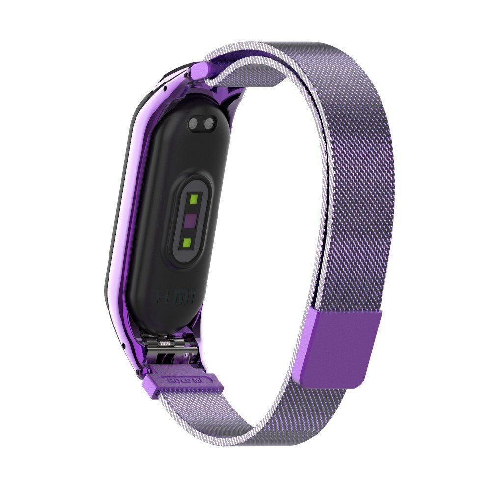 

Ремешок миланcкий из нержавеющей стали для Xiaomi Mi Band 3/4 (6), фиолетовый, на