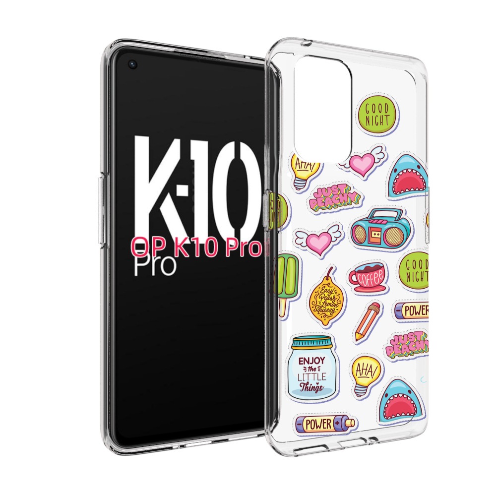 

Чехол MyPads стикер-пак для OPPO K10 Pro, Прозрачный, Tocco