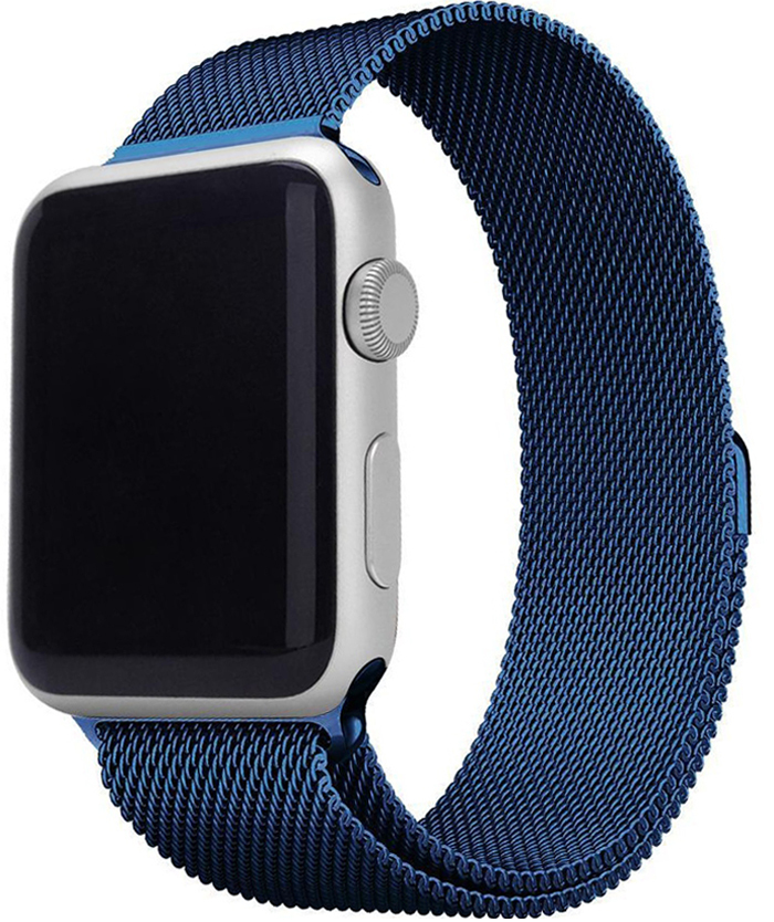 

Ремешок миланcкий из нержавеющей стали для Apple Watch 42/44мм (6), полуночно-син