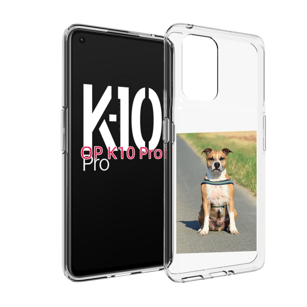 

Чехол MyPads стаффорд терьер для OPPO K10 Pro, Прозрачный, Tocco