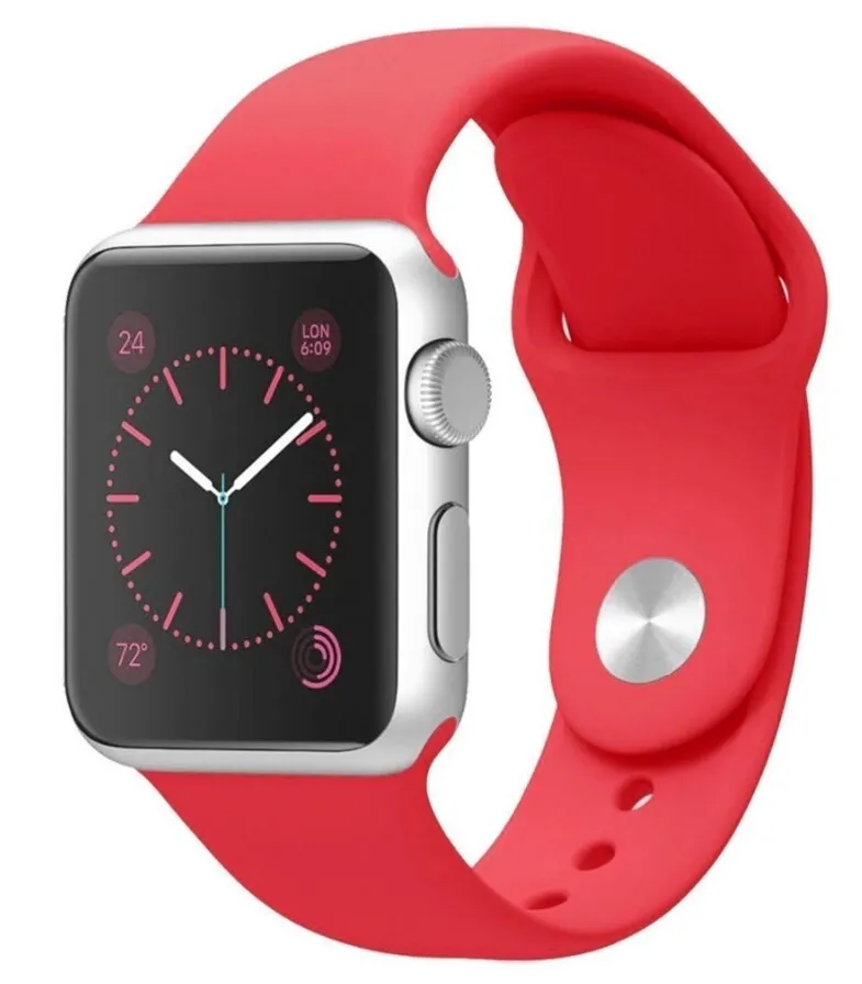 

Ремешок силиконовый для Apple Watch 38/40мм (54), пурпурный, на кнопке