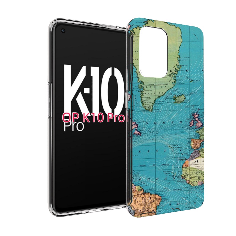 

Чехол MyPads старая карта земли для OPPO K10 Pro, Прозрачный, Tocco