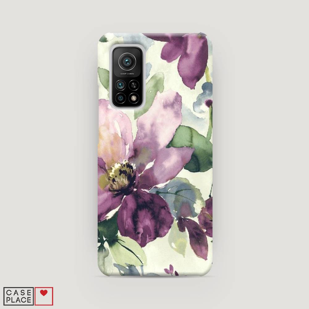 

Пластиковый чехол "Сиреневые цветы-акварель" на Xiaomi Mi 10T, 39320-7