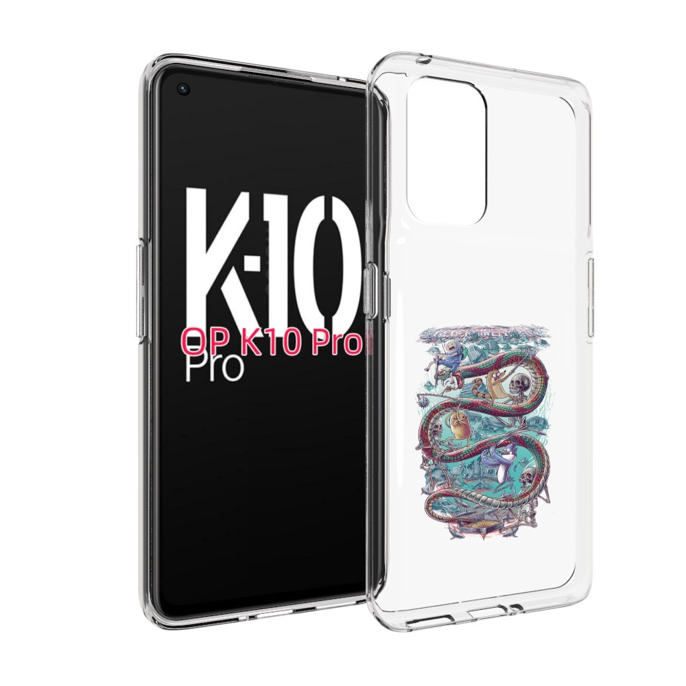 

Чехол MyPads время приключений страшилка для OPPO K10 Pro, Прозрачный, Tocco