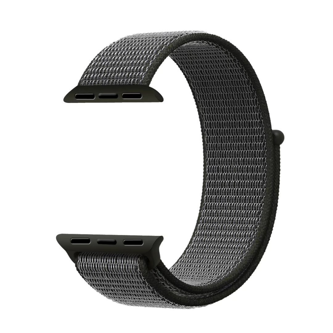 

Ремешок нейлоновый для Apple Watch 38/40мм (5), темно-оливковый, на липучке