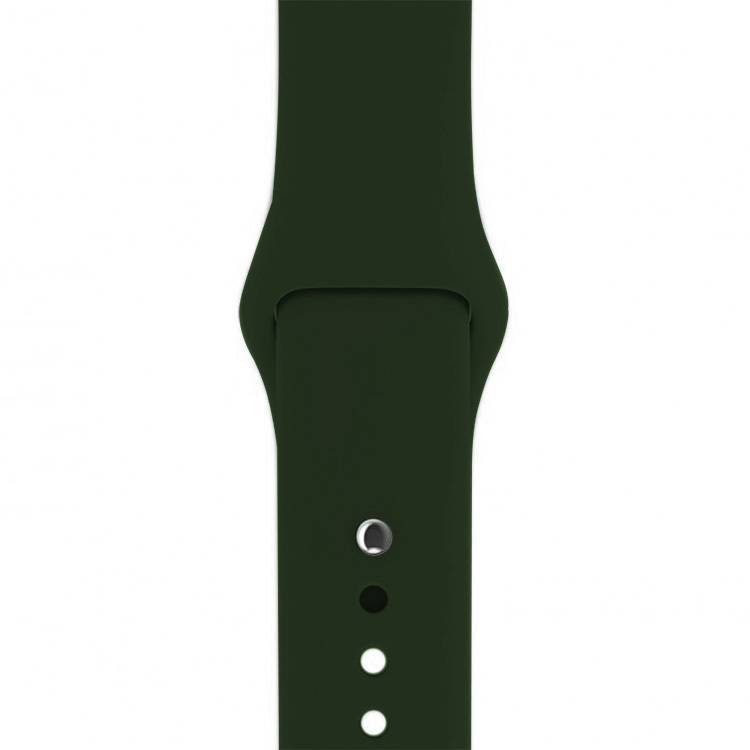 

Ремешок силиконовый для Apple Watch 42/44мм (48), болотный, на кнопке