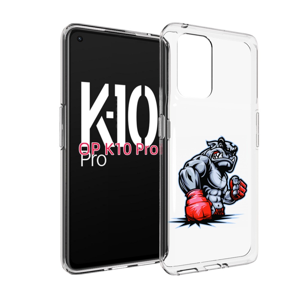 

Чехол MyPads собака-боксер для OPPO K10 Pro, Прозрачный, Tocco