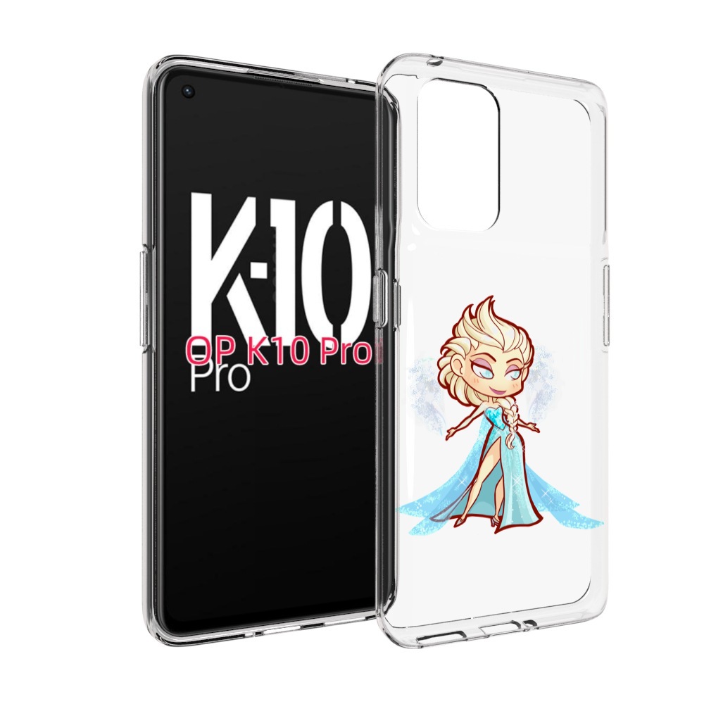 

Чехол MyPads снежная-принцесса женский для OPPO K10 Pro, Прозрачный, Tocco
