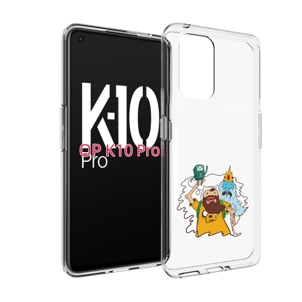 

Чехол MyPads время приключений старый Финн для OPPO K10 Pro, Прозрачный, Tocco