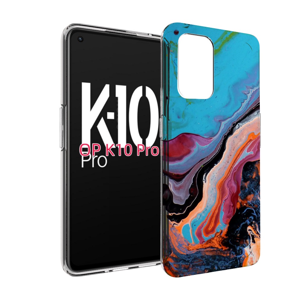 

Чехол MyPads смешанные краски для OPPO K10 Pro, Прозрачный, Tocco