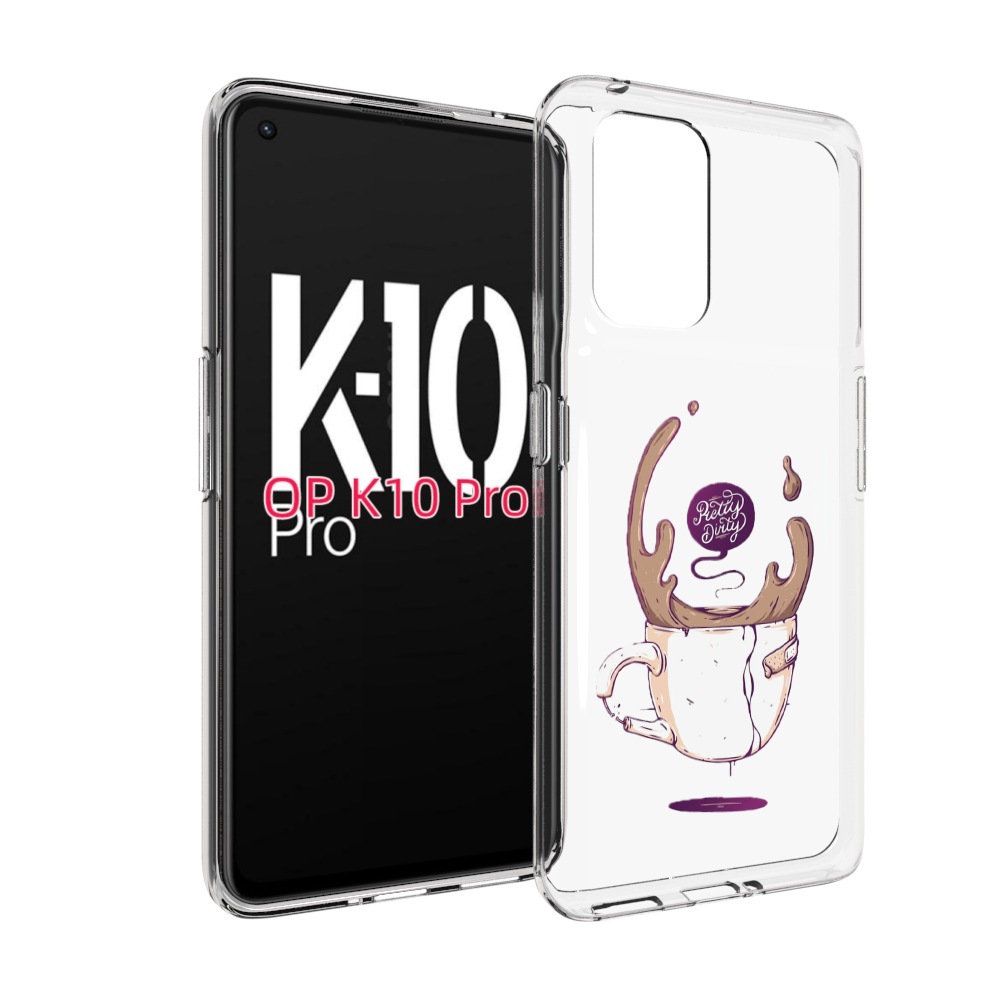 

Чехол MyPads сломанный стаканчик для OPPO K10 Pro, Прозрачный, Tocco