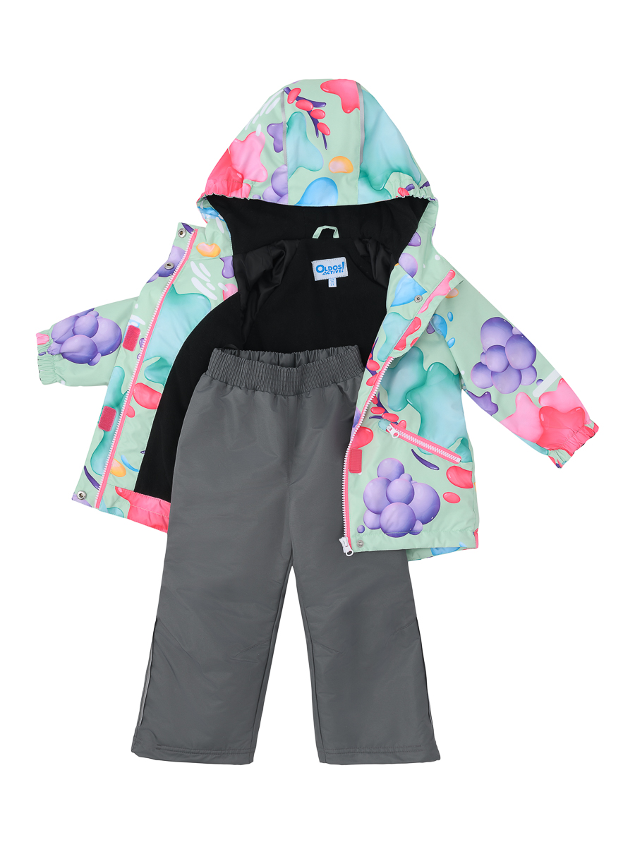 Комплект Верхней Одежды Детский Oldos Молли, Св мятный-графитовый, 104