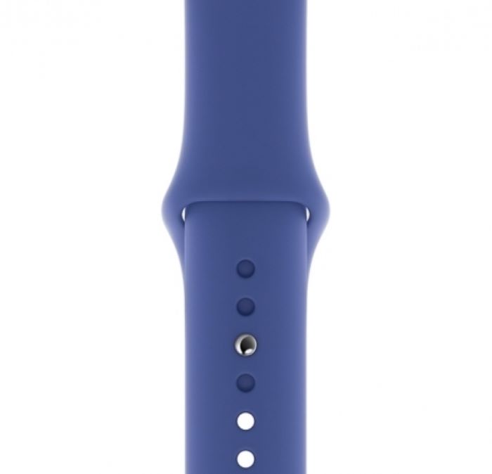 

Ремешок силиконовый для Apple Watch 38/40мм (40), сине-фиолетовый, на кнопке