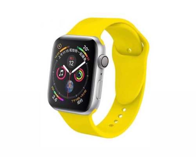 

Ремешок силиконовый для Apple Watch 42/44мм (4), золотистый, на кнопке