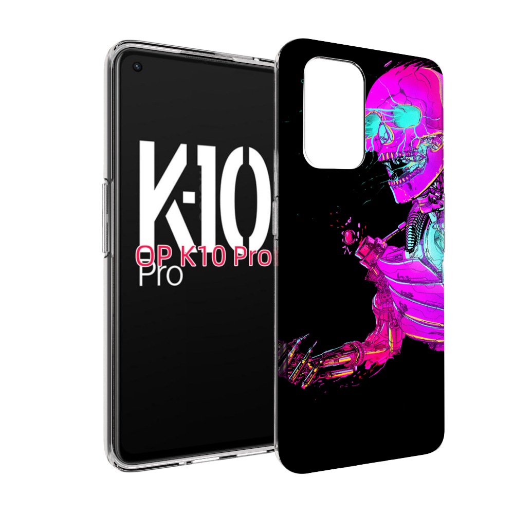 

Чехол MyPads скелет-робот-фиолетовый для OPPO K10 Pro, Прозрачный, Tocco